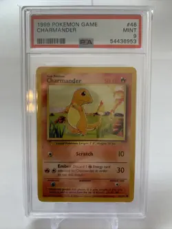 1999 Pokemon Base Set Charmander 46/102 PSA 9 Mint - Image 3