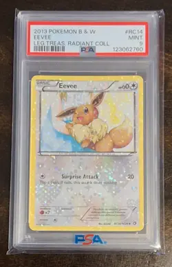 Eevee RC14/RC25 PSA 9 Pokemon Legendary Treasures Radiant Collection Mint Graded - Image 1