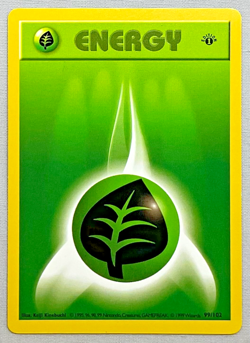 Pokemon 1st EDITION Shadowless Grass Energy #99/102 - 1999 Base Set - NM to Mint - Image 1
