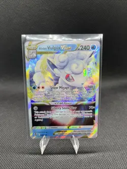 Pokemon TCG Alolan Vulpix VSTAR 034/195 Ultra Rare Silver Tempest Near Mint NM - Image 1