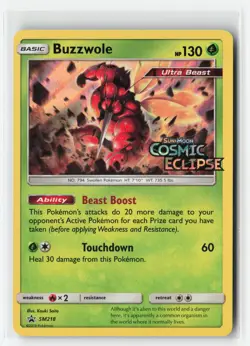 BUZZWOLE SM218 PRE RELEASE PROMO POKEMON TCG LP - Image 1