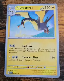 Kilowattrel 008/015 McDonald’s 2023 Match Battle Pokemon TCG - Image 1