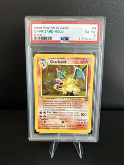 Pokemon Games 2000 Charizard Holo #4 PSA 6 - Image 1