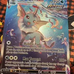 Pokemon Vaporeon Vmax SWSH182 Oversize Jumbo Official Promo Near Mint - Image 3