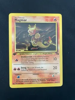 Pokemon WOTC Magmar 39/62 Fossil Set 1st Edition 1999 Vintage LP NM - Image 1
