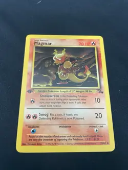 Pokemon WOTC Magmar 39/62 Fossil Set 1st Edition 1999 Vintage LP NM - Image 2