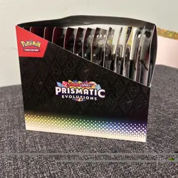 Pokemon TCG Prismatic Evolution Tech Sticker Collection 13ct Display Case - Image 1