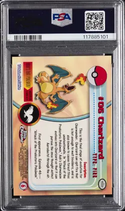 2000 TOPPS CHROME POKEMON T.V. #6 CHARIZARD PSA 10 - Image 2