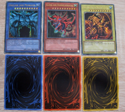 Agyptische Gotterkarten Slifer, Obelisk, Ra Ultra Rare 3er Set LC01 DE Yugioh NM - Image 1