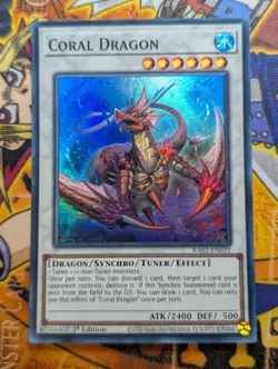 Coral Dragon RA02-EN031 Super Rare 1st Edition YuGiOh TCG Card - Image 1