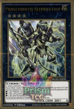 1st ed Primathmech Alembertian premium gold rare MGED-EN030 Yugioh - Image 1