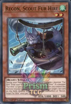 1st ed Recon, Scout Fur Hire super rare DASA-EN015 Yugioh - Image 1