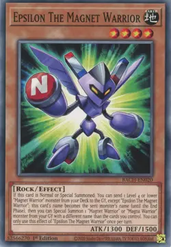 Yugioh Epsilon The Magnet Warrior BACH-EN020 Common 1st NM x3 Play Set - Image 1