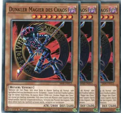 yugioh 3x Dunkler Magier des Chaos SR08-DE015 COMMON 1AUFLAGE DEUTSCH - Image 1