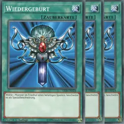 yugioh 3x Wiedergeburt YS18-DE024 COMMON 1Auflage Deutsch - Image 1