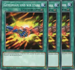 yugioh 3x Gemeinsam sind wir stark YS17-DE027 COMMON 1Auflage Deutsch - Image 1