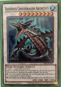 YuGiOh Ravenous Crocodragon Archethys 1st Edition MP21-EN067 NM - Image 1