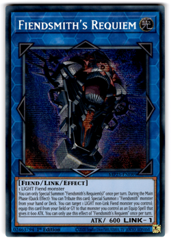YUGIOH FIENDSMITH'S REQUIEM SECRET RARE 1ST EDITION NM MP25-EN089 - Image 1