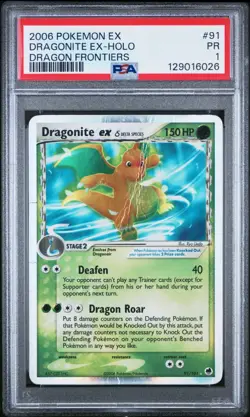 PSA 1 Dragonite ex 91/101 Dragon Frontiers Ultra Rare Pokemon Card - Image 1