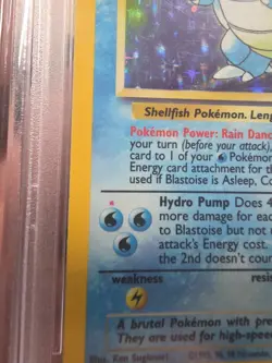 Pokemon Blastoise Red Dot Error Holo Rare Card 2/102 Base Set PSA 5 - Image 2