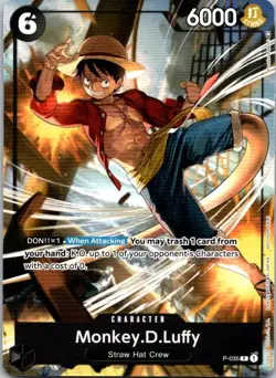 ONE PIECE PROMO ENGLISH CARD GAME CARTE MONKEY.D.LUFFY P-035 P MINT - Image 1