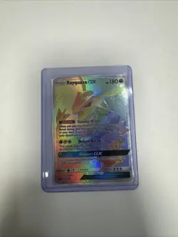 Pokemon TCG: RAYQUAZA GX 177/168 full art holo card DAMAGED ng11314 - Image 1
