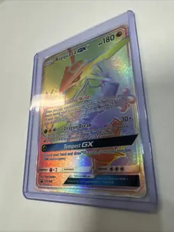 Pokemon TCG: RAYQUAZA GX 177/168 full art holo card DAMAGED ng11314 - Image 3