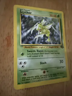 Scyther 26/64 Jungle-Unlimited Edition Regular Pokemon 1999 Tcg Card - Image 3