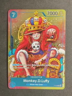 One piece Monkey D Luffy Convention Exclusive Foil promo Card P-043 English - Image 1