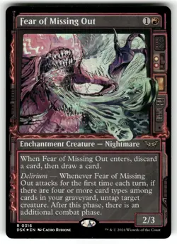 Fear of Missing Out (Showcase) #316 MTG Duskmourn: House of Horror FOIL - Image 1