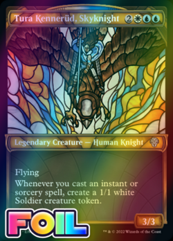 x1 Tura Kennerud, Skyknight DMU MTG 323/281 FOIL SHOWCASE UNCOMMON M/NM 1x - Image 1
