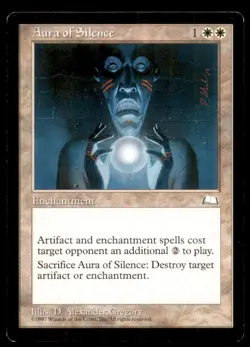 Aura of Silence LP Light Play Weatherlight MTG [6921] - Image 1