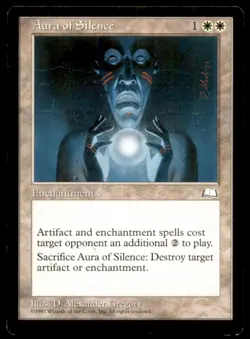 Aura of Silence LP Light Play Weatherlight MTG [6922] - Image 1