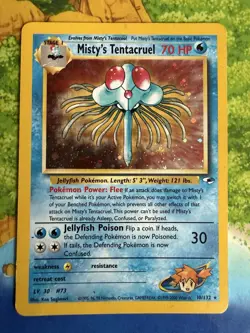 Pokemon Misty’s Tentacruel Gym Heroes 10/132 Holo Rare Heavily Played - Image 1