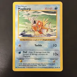 Pokemon Vintage Shadowless Magikarp Base Set 35/102 WotC 1999 - Image 1