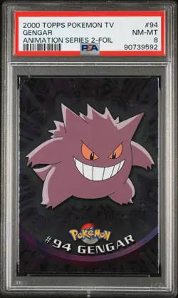 Gengar 94 Holo - 2000 Topps TV Animation Series 2 Pokemon Card - PSA 8 - Image 1