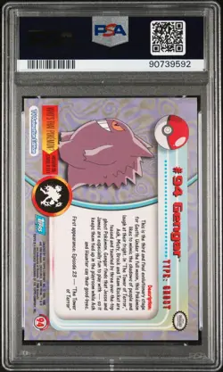 Gengar 94 Holo - 2000 Topps TV Animation Series 2 Pokemon Card - PSA 8 - Image 2