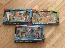 Pokemon TCG 3 BOXES Greninja/Kingdra Ex, Incineroar/Torterra Ex, Snorlax/Blissey - Image 1