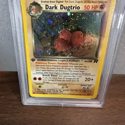 2000 Pokemon 1st Edition Dark Dugtrio Holo #6 Team Rocket PSA 8 NM-MT WOTC - Image 3