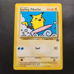 2001 Surfing Pikachu #28 - Black Star Promo Non-Holo Rare - Pokemon TCG - NM - Image 1