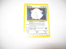 Pokemon TCG Chansey Base Set Holo Unlimited Rare 3/102 Vintage MP Free Shipping - Image 3