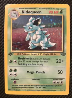 Pokemon TCG Nidoqueen Jungle Holo First Edition 7/64 - Image 1