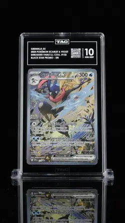 2024 POKEMON SVP EN-SV BLACK STAR PROMO 132 GRENINJA EX SHROUDED FABLE TAG 10 - Image 1