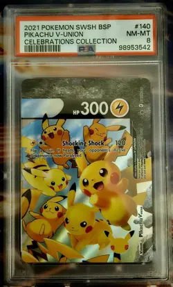 2021 Pokemon Pikachu V-Union Celebrations SWSH 139, 141, 142 (PSA 9) 140 (PSA 8) - Image 4