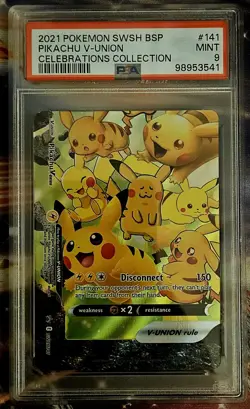 2021 Pokemon Pikachu V-Union Celebrations SWSH 139, 141, 142 (PSA 9) 140 (PSA 8) - Image 5