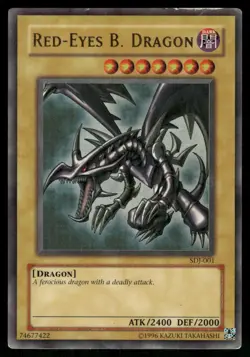 Yugioh! Red-Eyes B. Dragon SDJ-001 Ultra Rare HP - Image 1