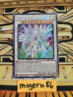 SHOOTING MAJESTIC STAR DRAGON 1st Edition Secret Rare DAMA-EN039 LP Yugioh - Image 1
