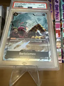 One Piece CCG Bartolomeo PRB01 OP04-089 Alt Art PSA GEM MT 10 - Image 1