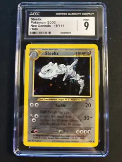 CGC 9 MINT Steelix 2000 Neo Genesis 15/111 Holo Pokemon Card - Image 1