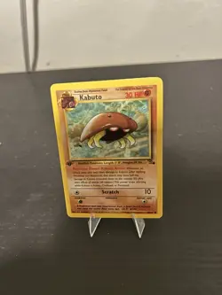 Pokemon TCG Kabuto Fossil 1st First Edition Common Card #50/62 LP!! 1999 - Image 1